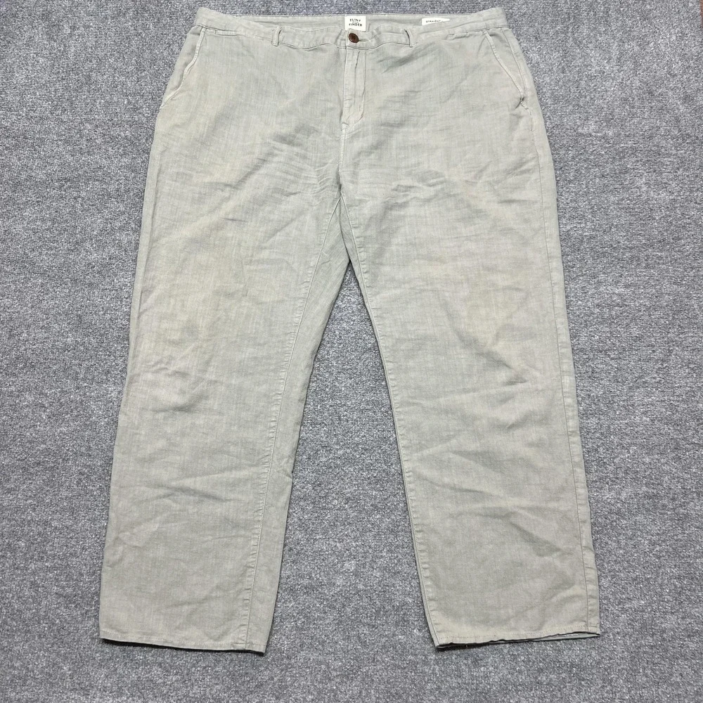 Flint And Tinder Pants Mens 42 Green Chino Straight Leg Casual